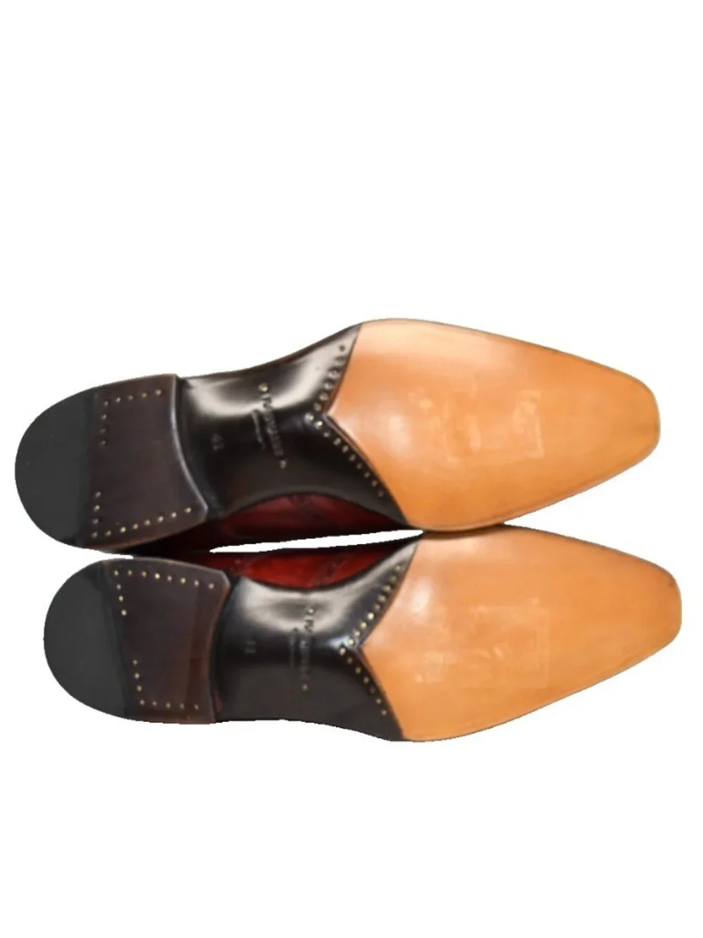 New! Magnanni Leather Brogue Wingtip Chukka 8 US Seleccion Red 19888 DD543 41